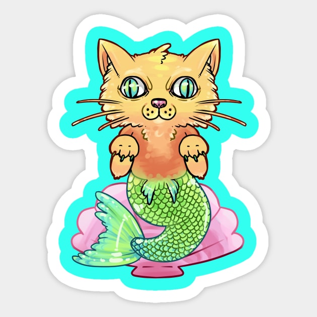 Merkitten Sticker by Jugglingdino